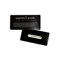 DIY Staff Name Tag Black 75 x 36mm - Full Colour Print