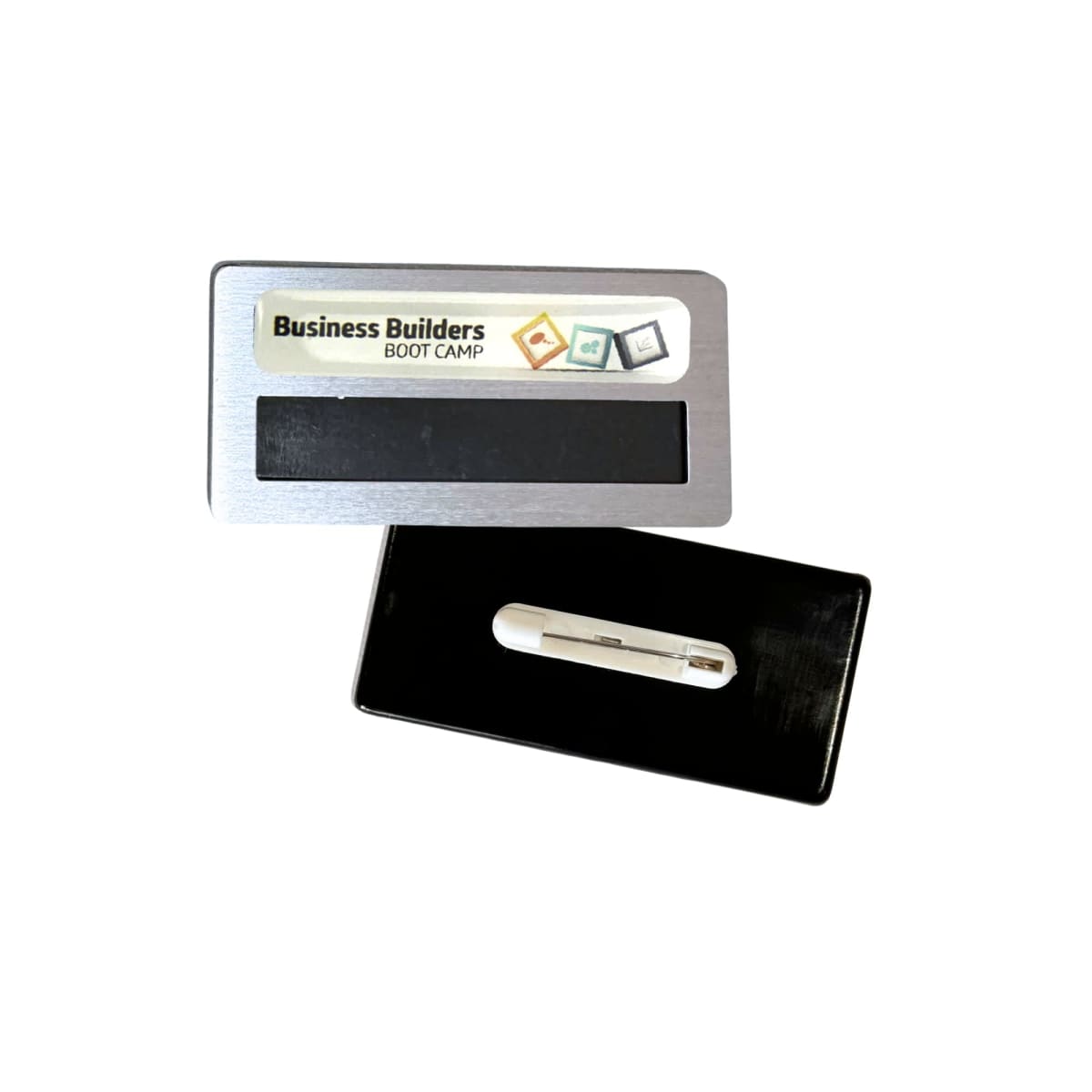 DIY Staff Name Tag Silver 75 x 36mm