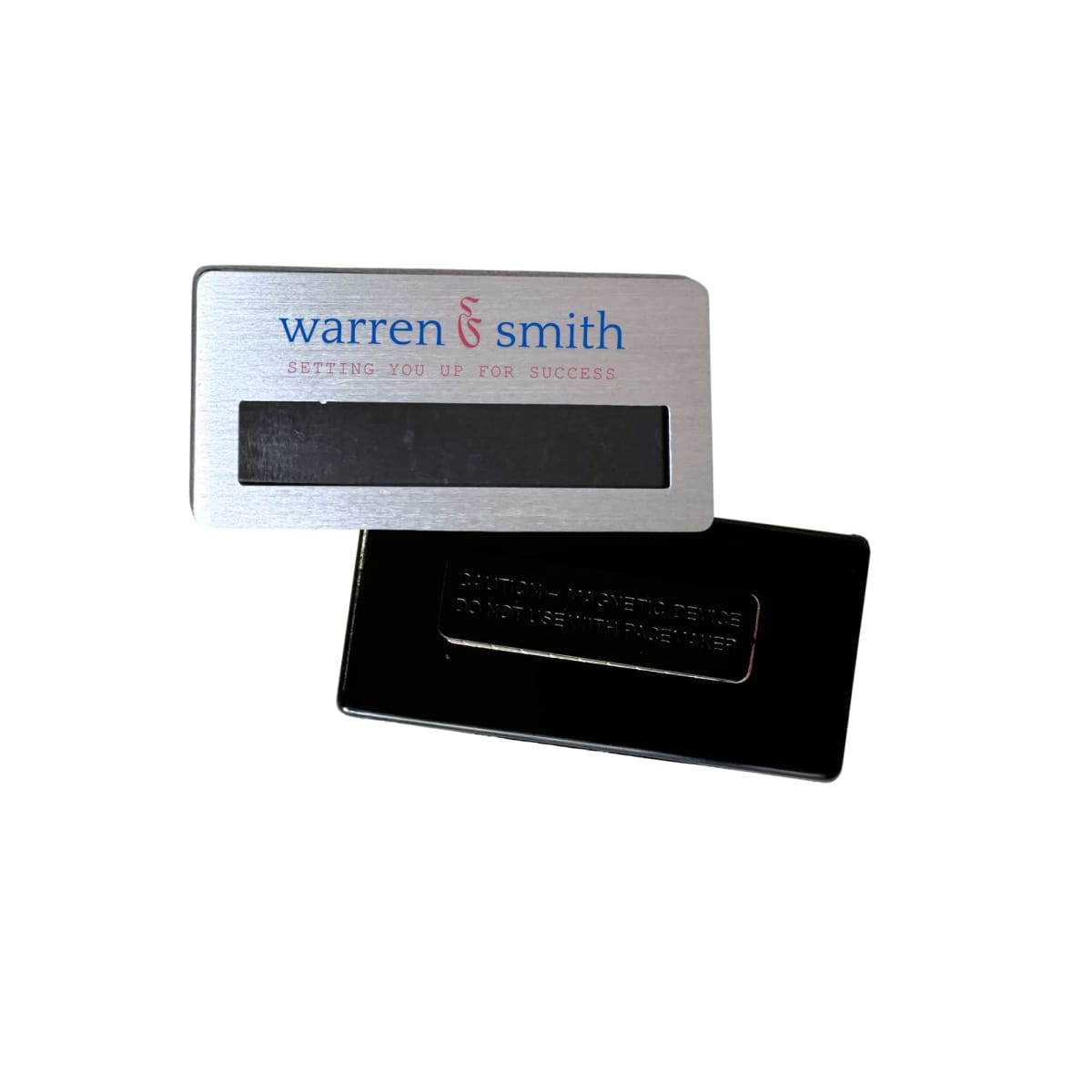 DIY Staff Name Tag Silver 75 x 36mm