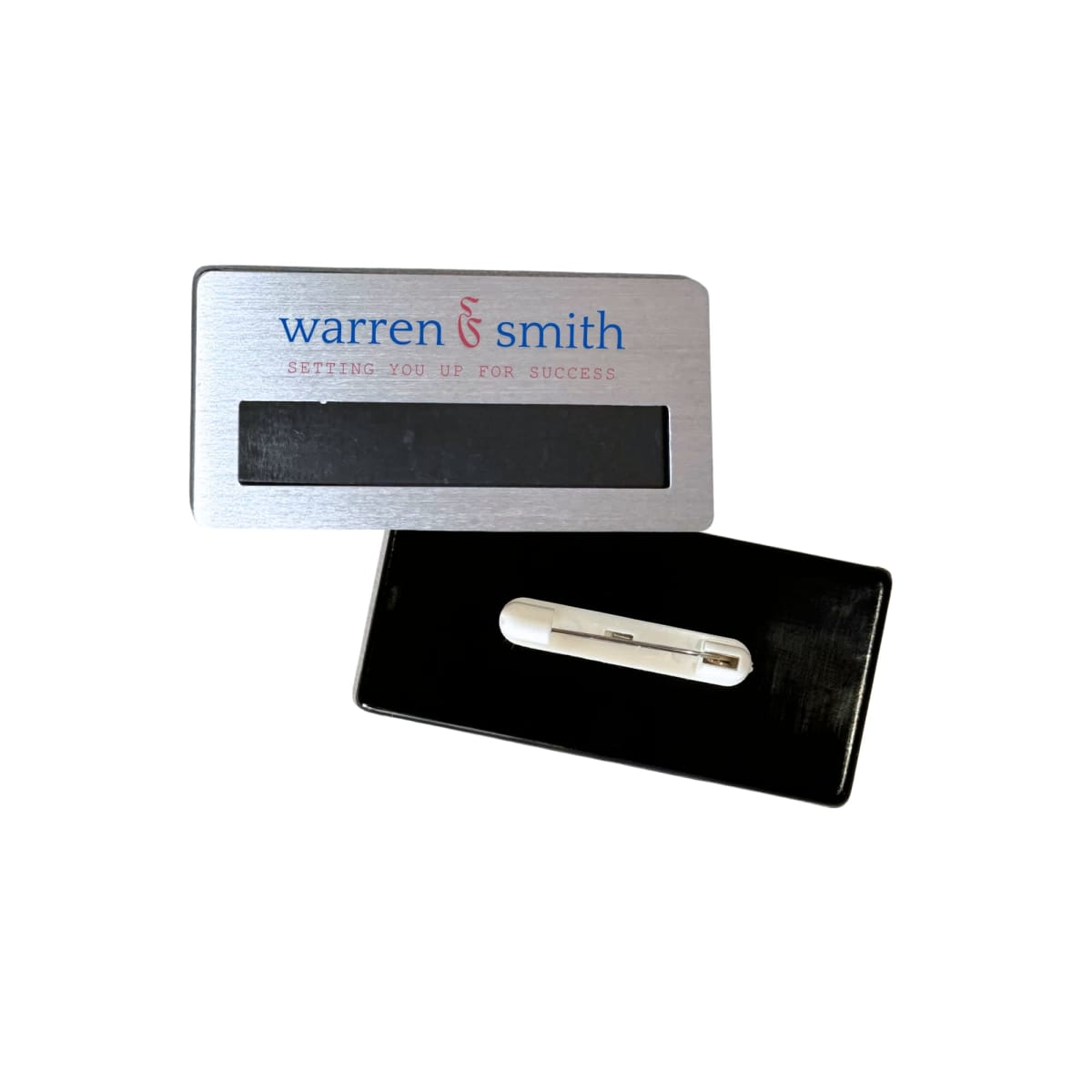 DIY Staff Name Tag Silver 75 x 36mm
