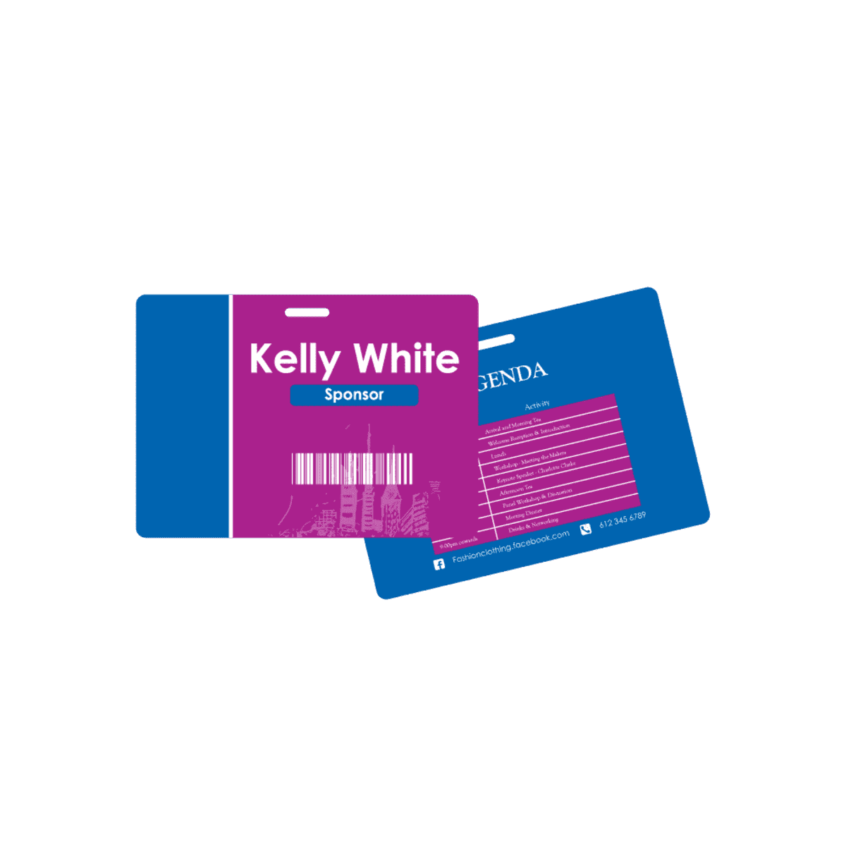 Plastic Card (PET) Landscape Tag 105 x 74mm