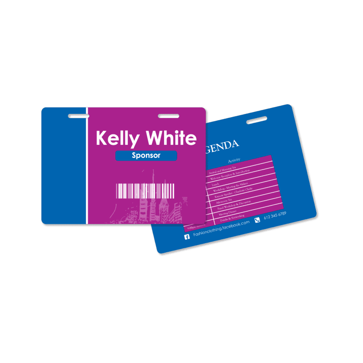 Plastic Card (PET) Landscape Tag 105 x 74mm