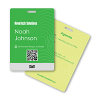 Plastic Card (PET) Portrait Tag 74 x 105mm - Front Names / Back Generic Program