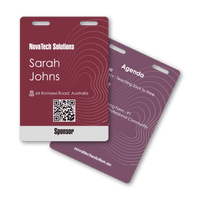 Plastic Card (PET) Portrait Tag 74 x 105mm - Front Names / Back Generic Program