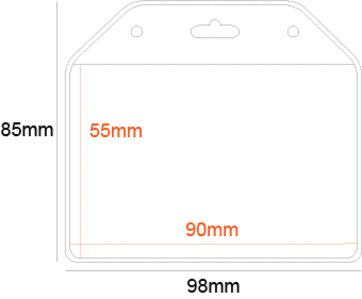 Business Card Size Small Flexible Badge Holder PVC Pocket - Very Popular