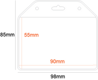 Business Size 90x55mm PVC Pocket Holder Single Slot