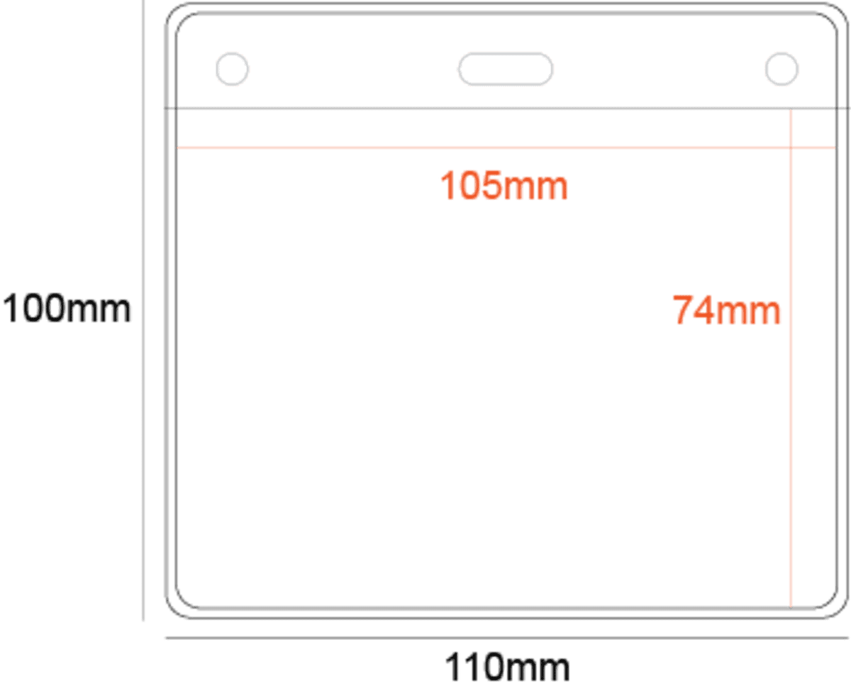 Medium Landscape Badge Holder - Very Popular