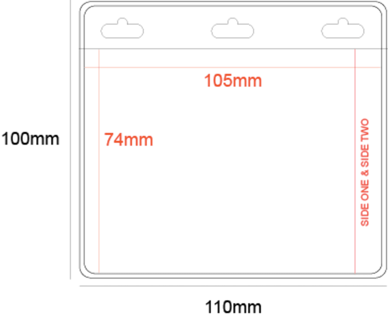 PVC Pocket Holder 105x74mm 2 Pocket 3 Slots