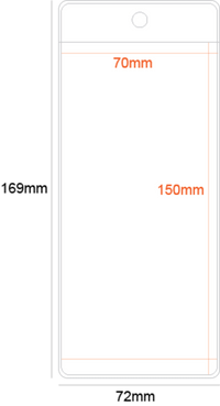 PVC Pocket Holder Ticket Pouch 64x150mm Hole