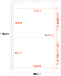PVC Pocket Holder A6 Size 3 Pockets 3 Slots.
