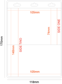PVC Pocket Holder A6 Size Multi Pocket 3 Slots