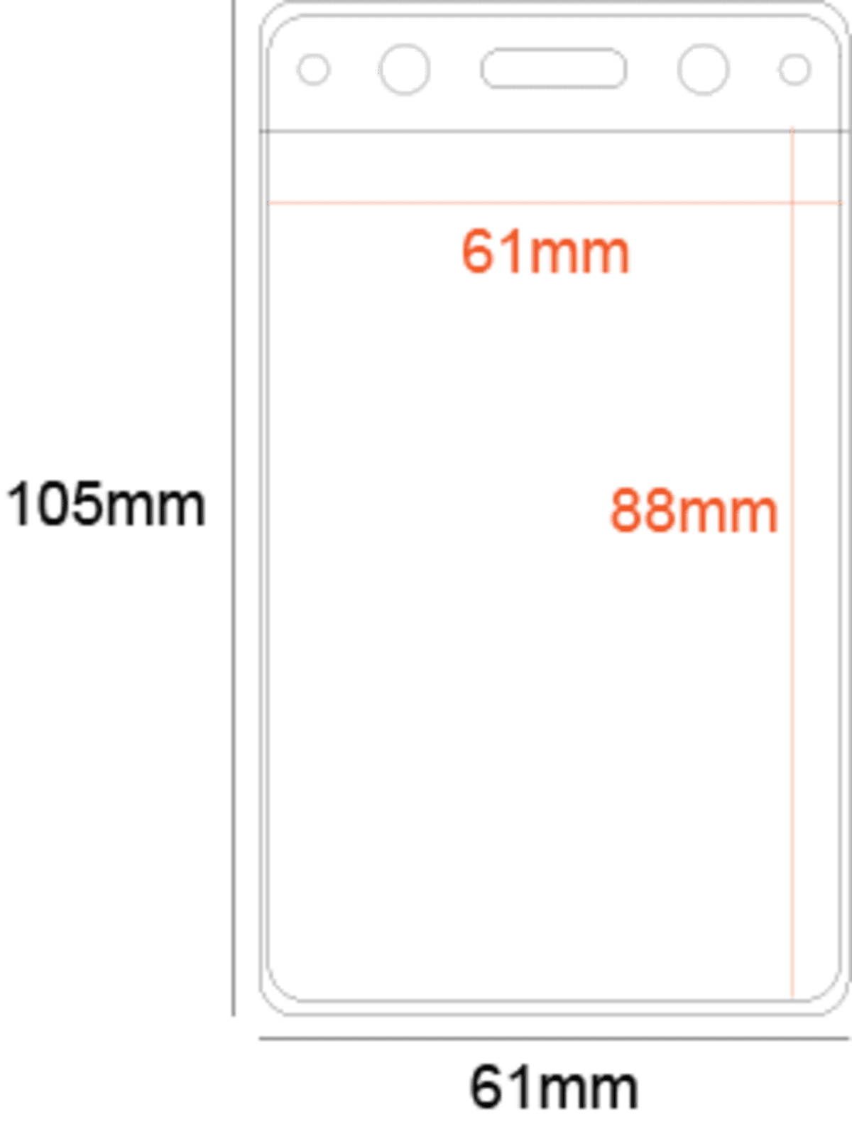 Photo Id card sized Portrait Badge Holder