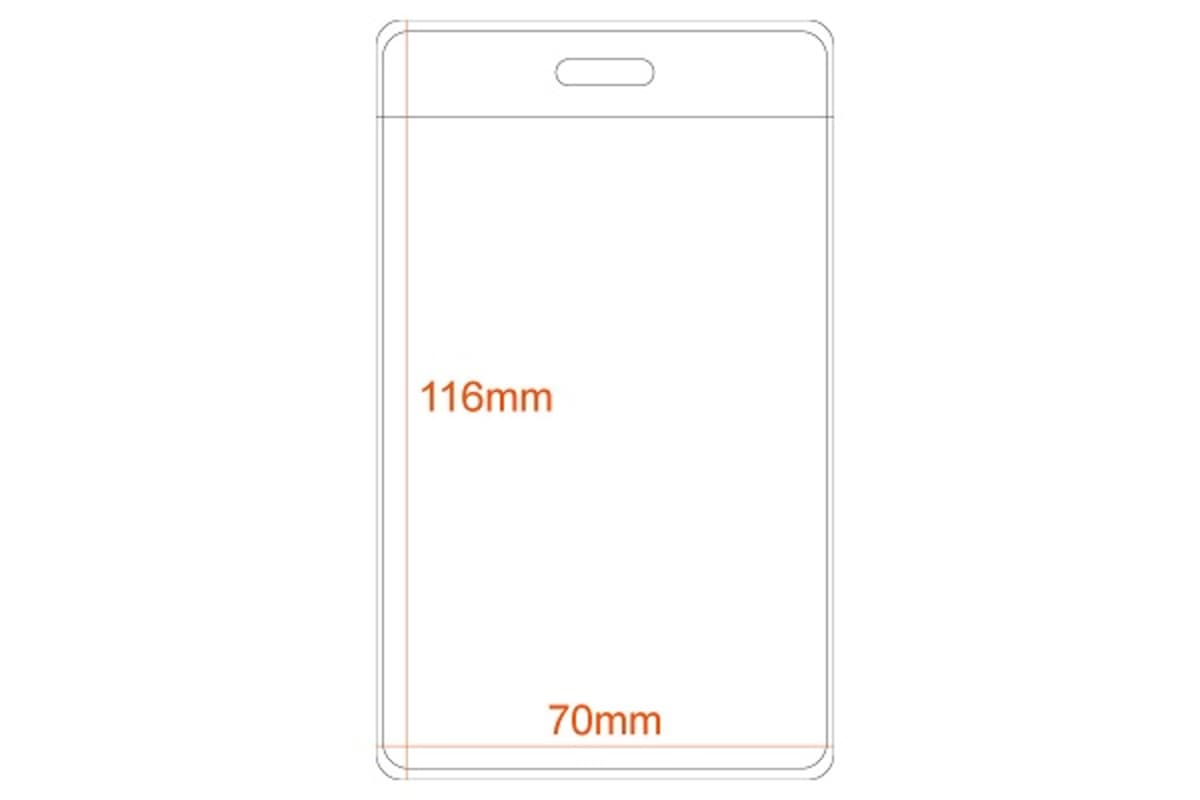 Business Card Size Portrait Badge Holder PVC Pocket