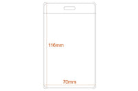 Business Size 55x90mm PVC Pocket Holder Portrait 1 Slot