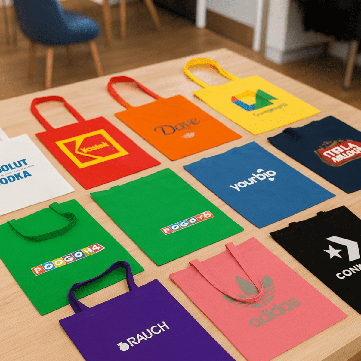 Colourful Calico Tote Bag