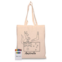 Squiggle Calico bag + Crayon set