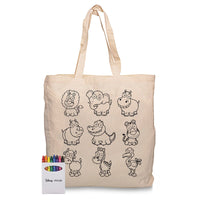 Squiggle Calico bag + Crayon set