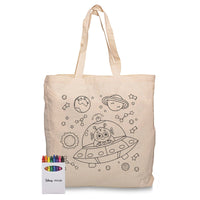 Squiggle Calico bag + Crayon set