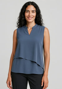 Womens Seville Sleeveless Layered Blouse