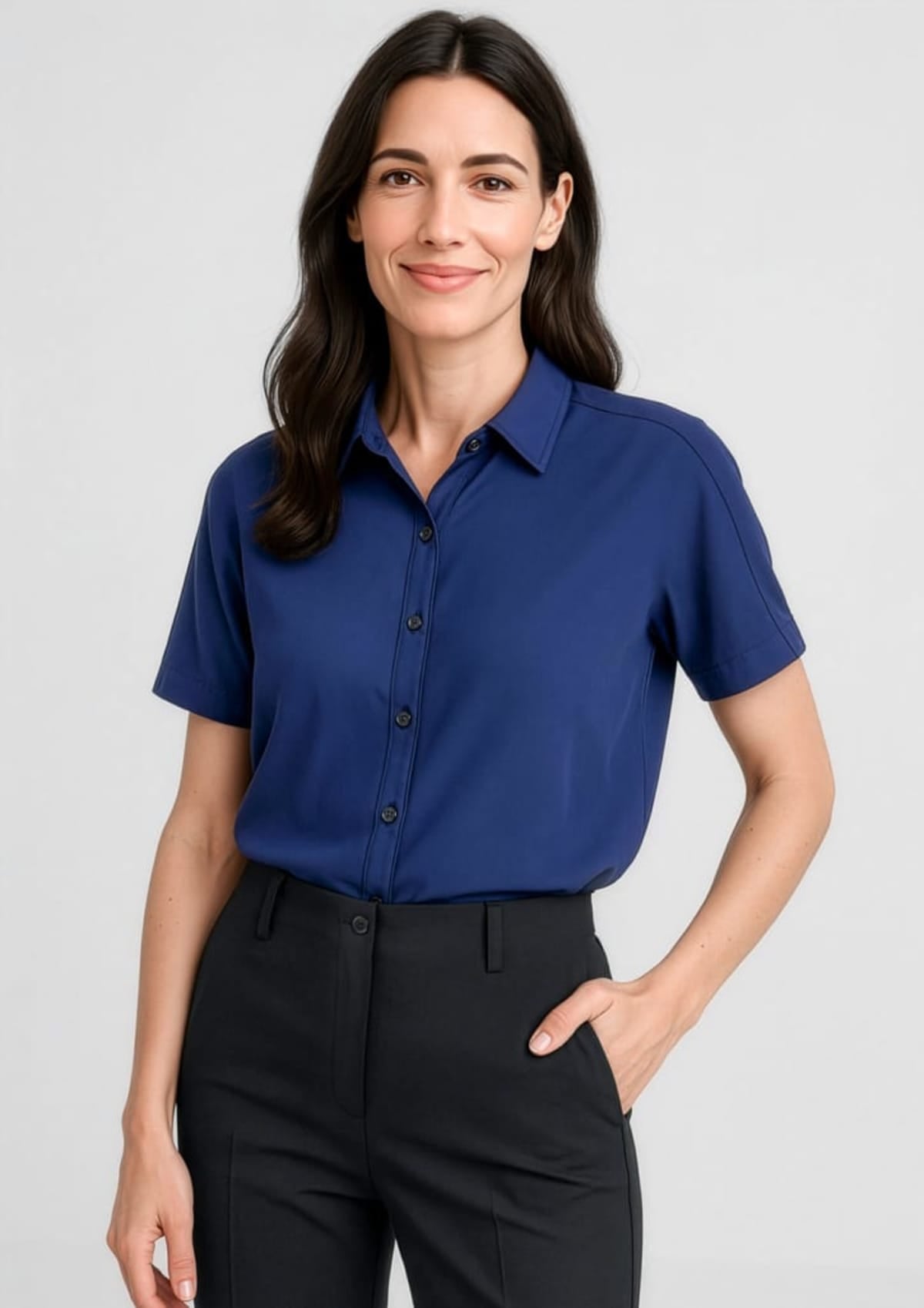 Womens Dahlia Short Sleeve Blouse