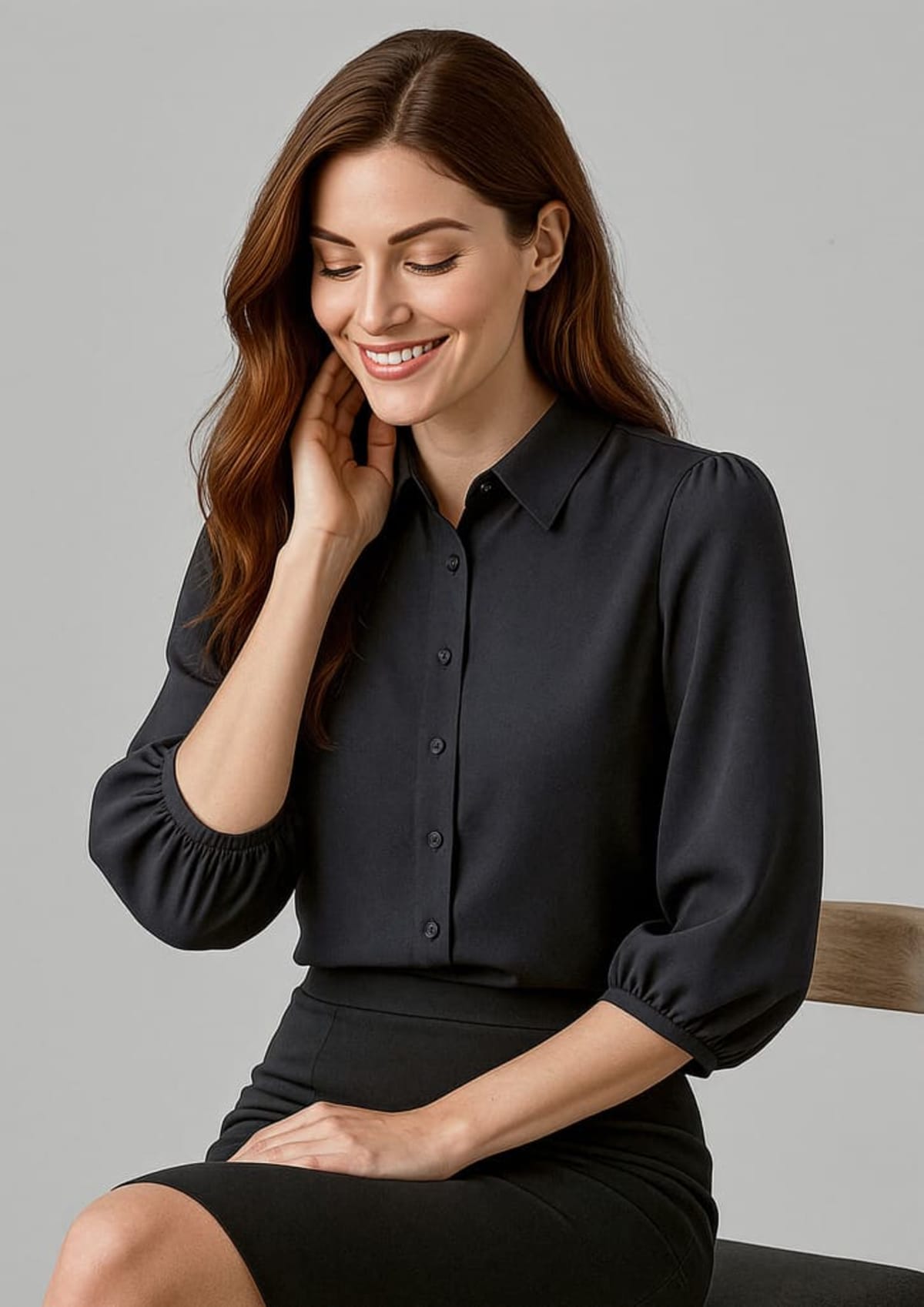 Womens Lucy 3/4 Sleeve Blouse