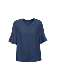 Womens Aria Fluted Sleeve Blouse