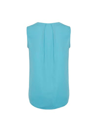 Womens Estelle Sleeveless Pleat Detail Blouse