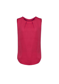 Womens Estelle Sleeveless Pleat Detail Blouse