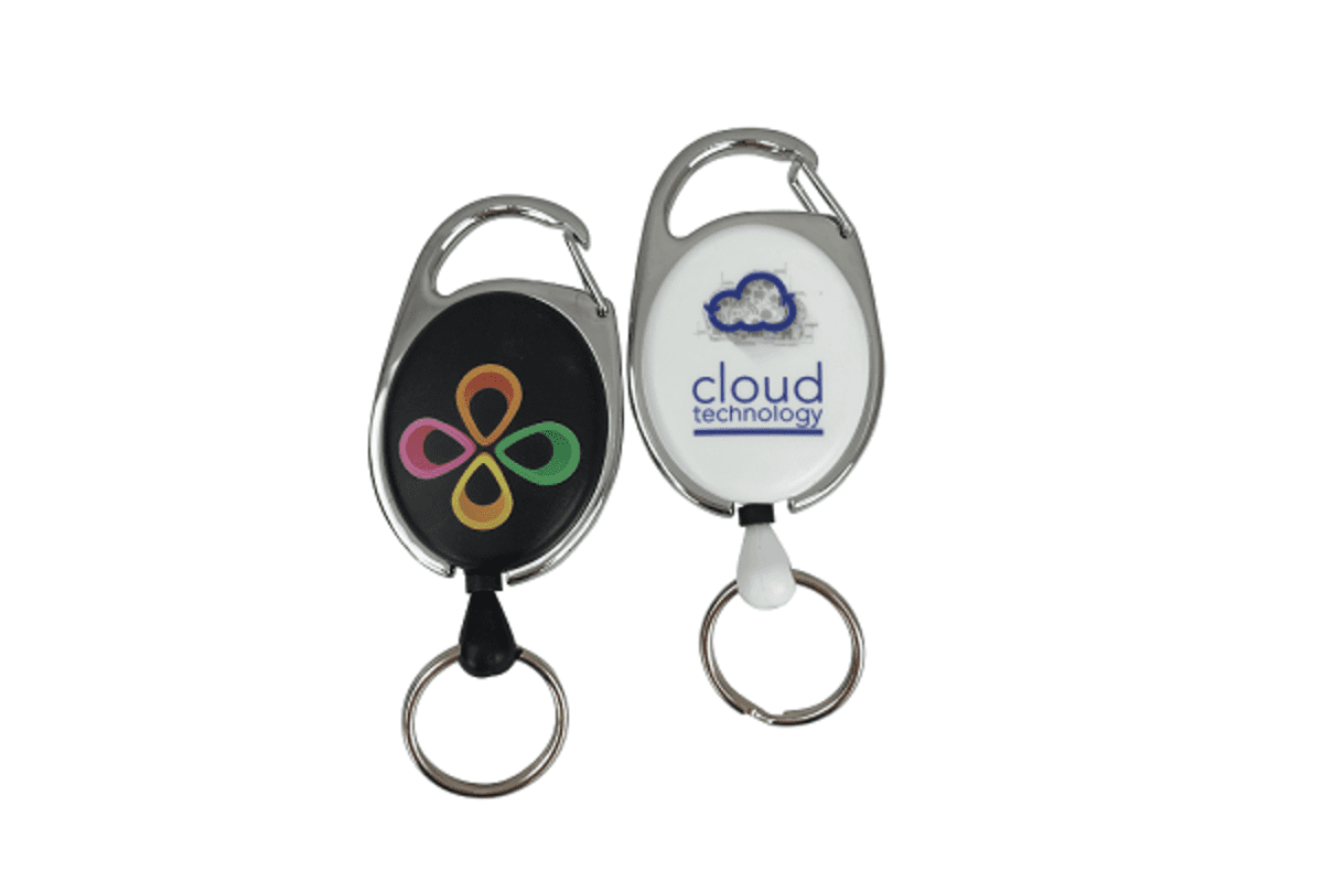 Deluxe Oval Reel with Keyring Local Digital Print