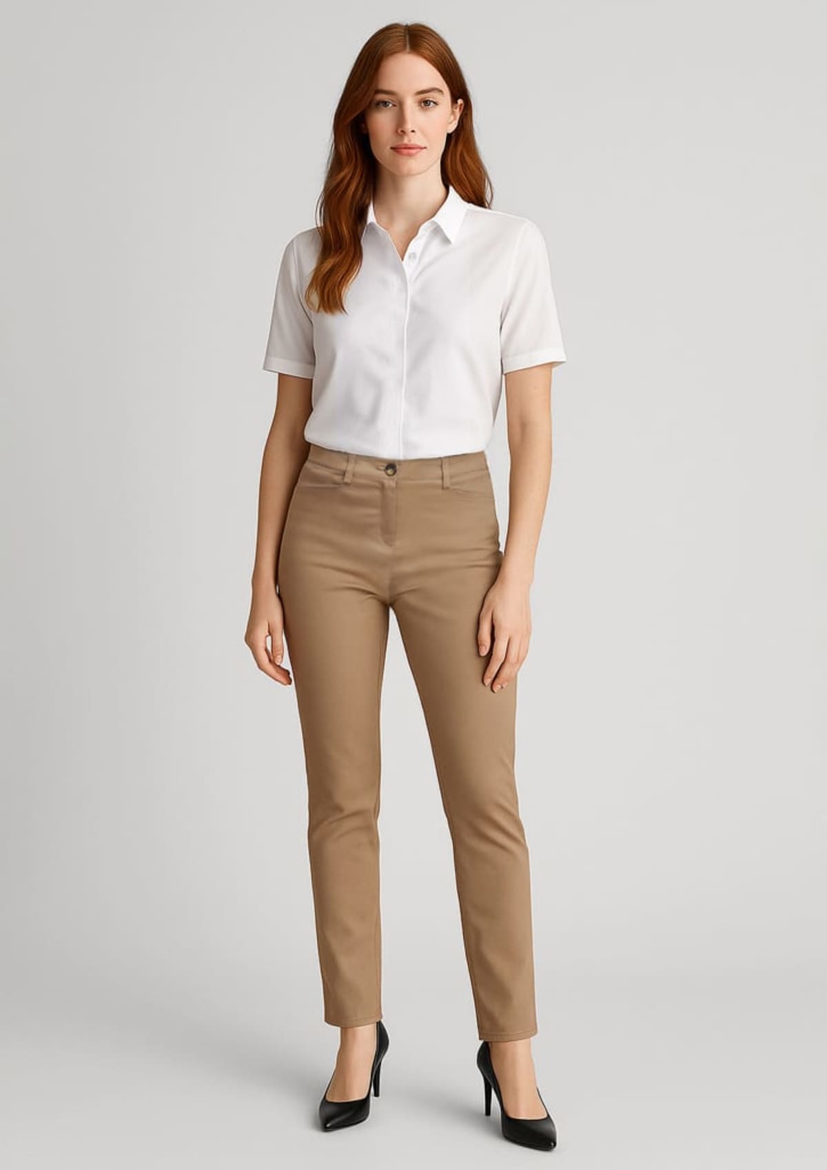 Womens Slim Leg Stretch Chino Pant
