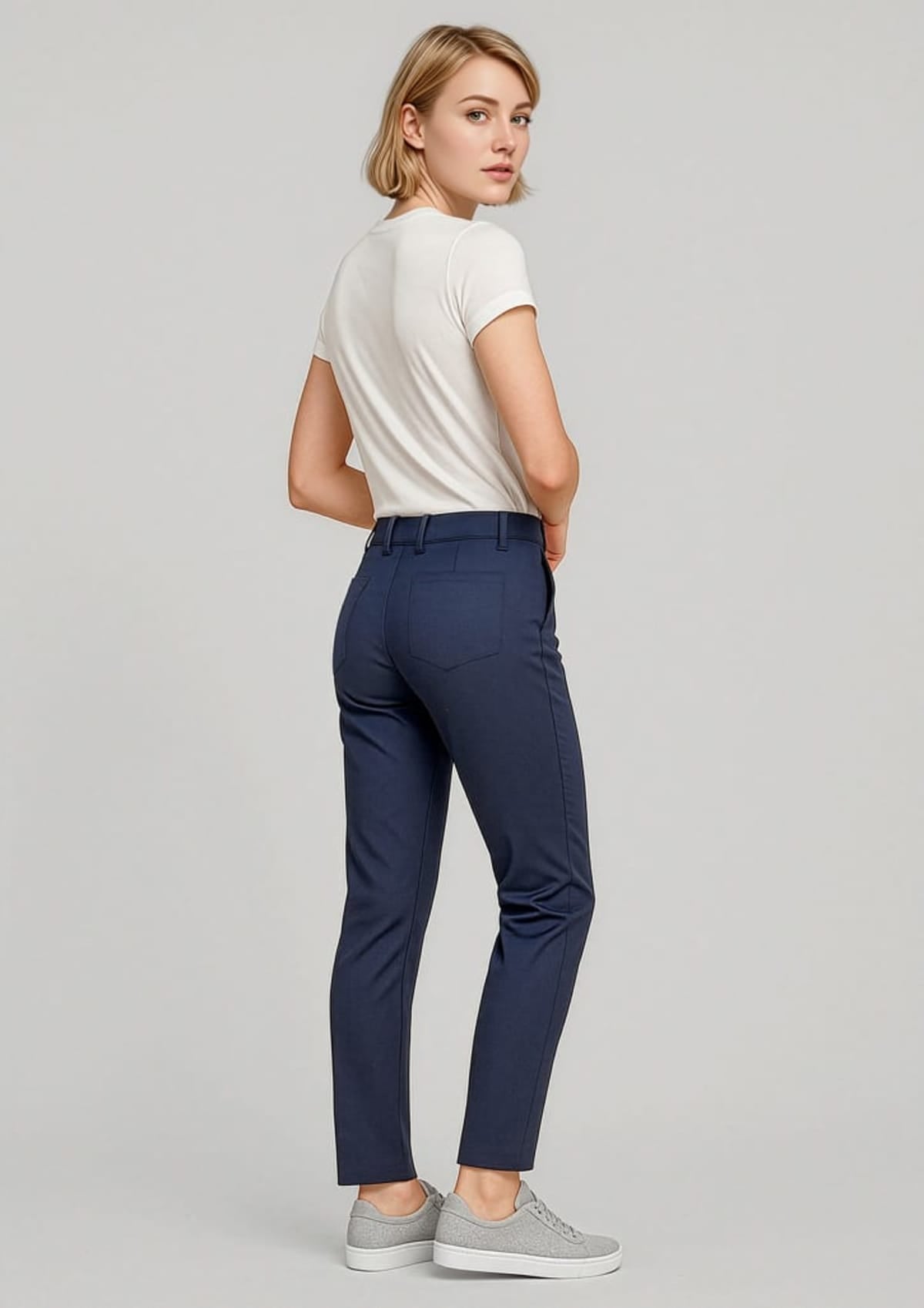 Womens Slim Leg Stretch Chino Pant