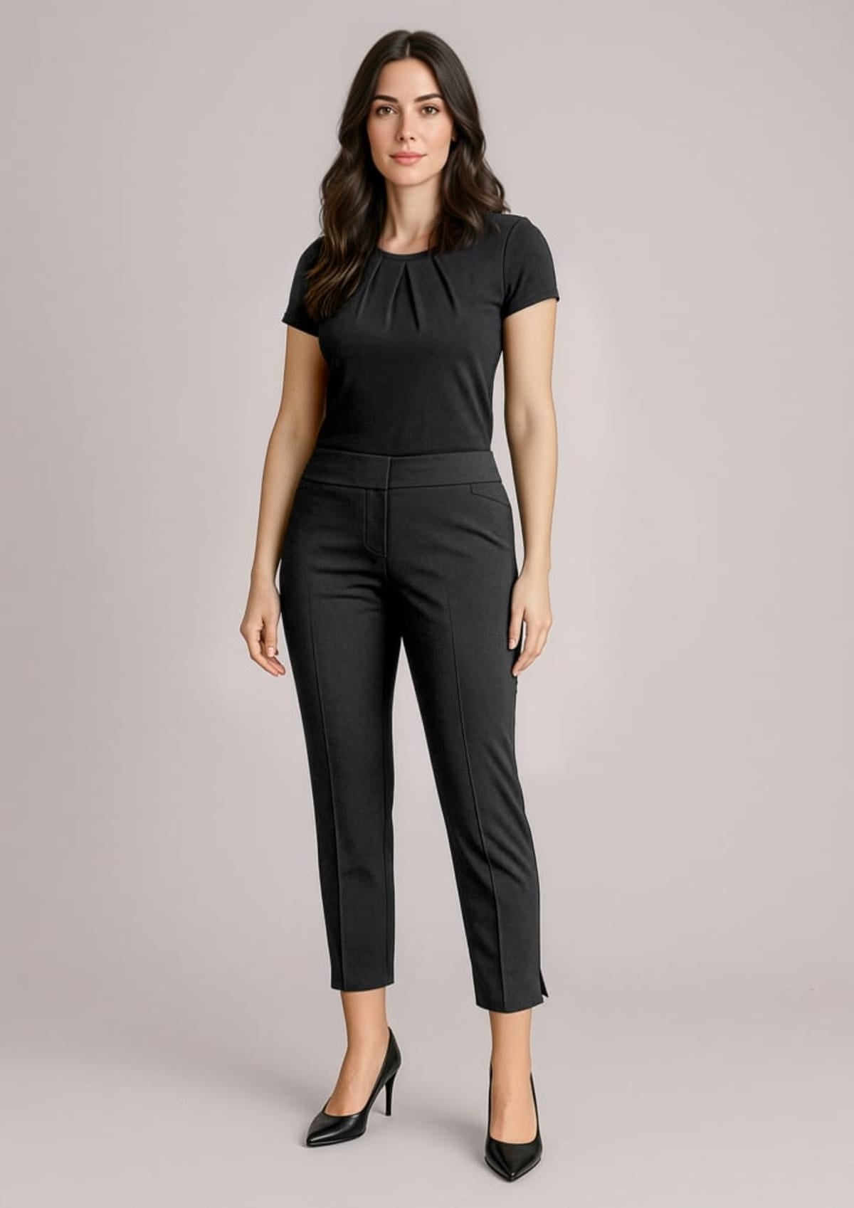 Womens Siena 7/8 Mid-waist Slim Leg Pant