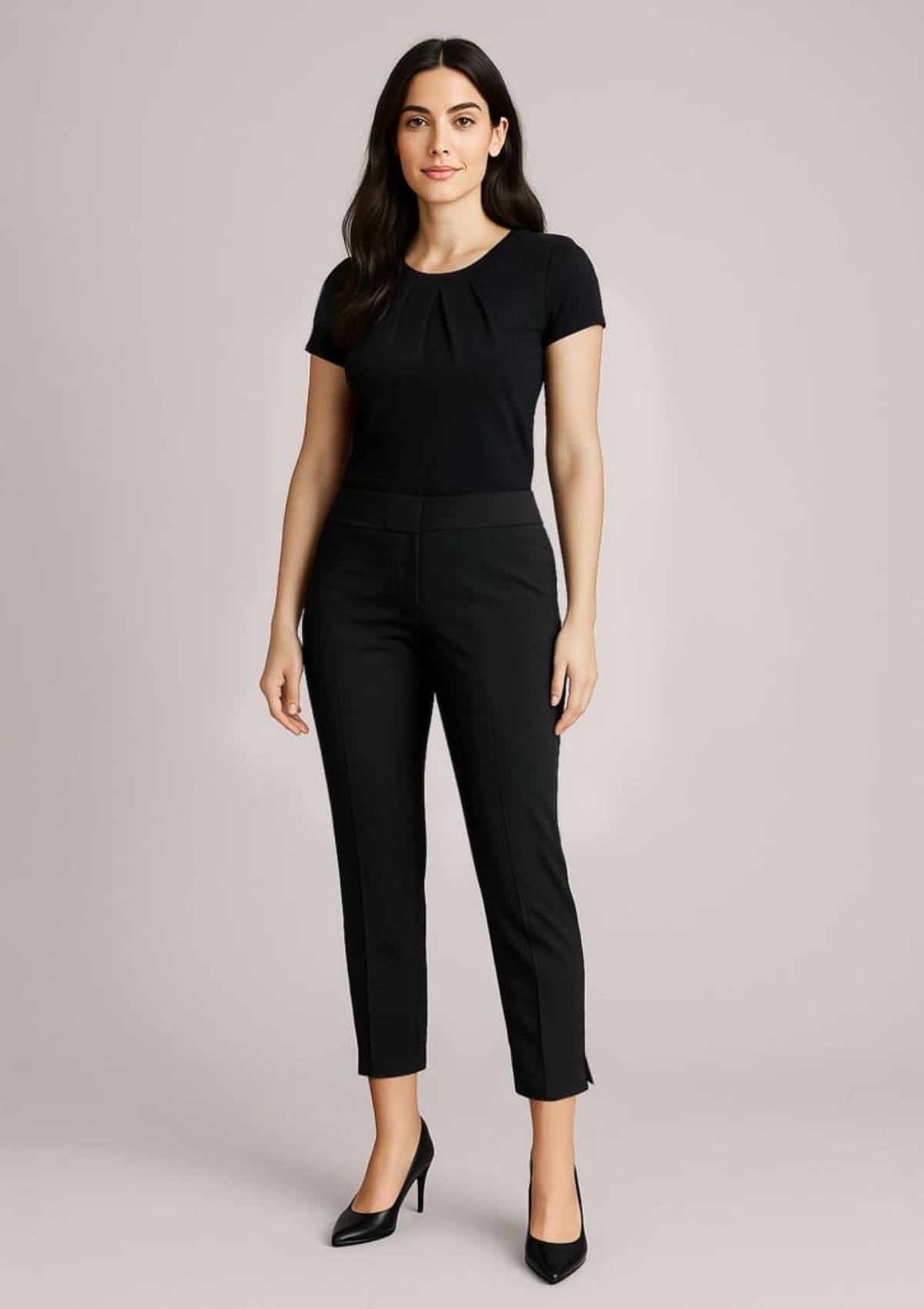 Womens Siena 7/8 Mid-waist Slim Leg Pant