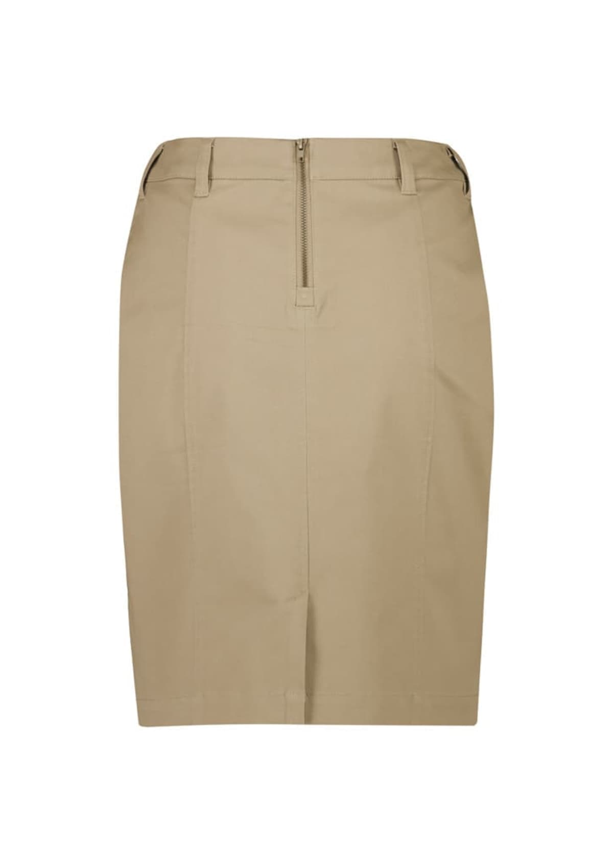 Womens Mid Waist Stretch Chino Skirt