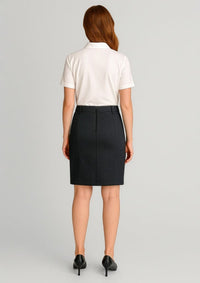 Womens Mid Waist Stretch Chino Skirt