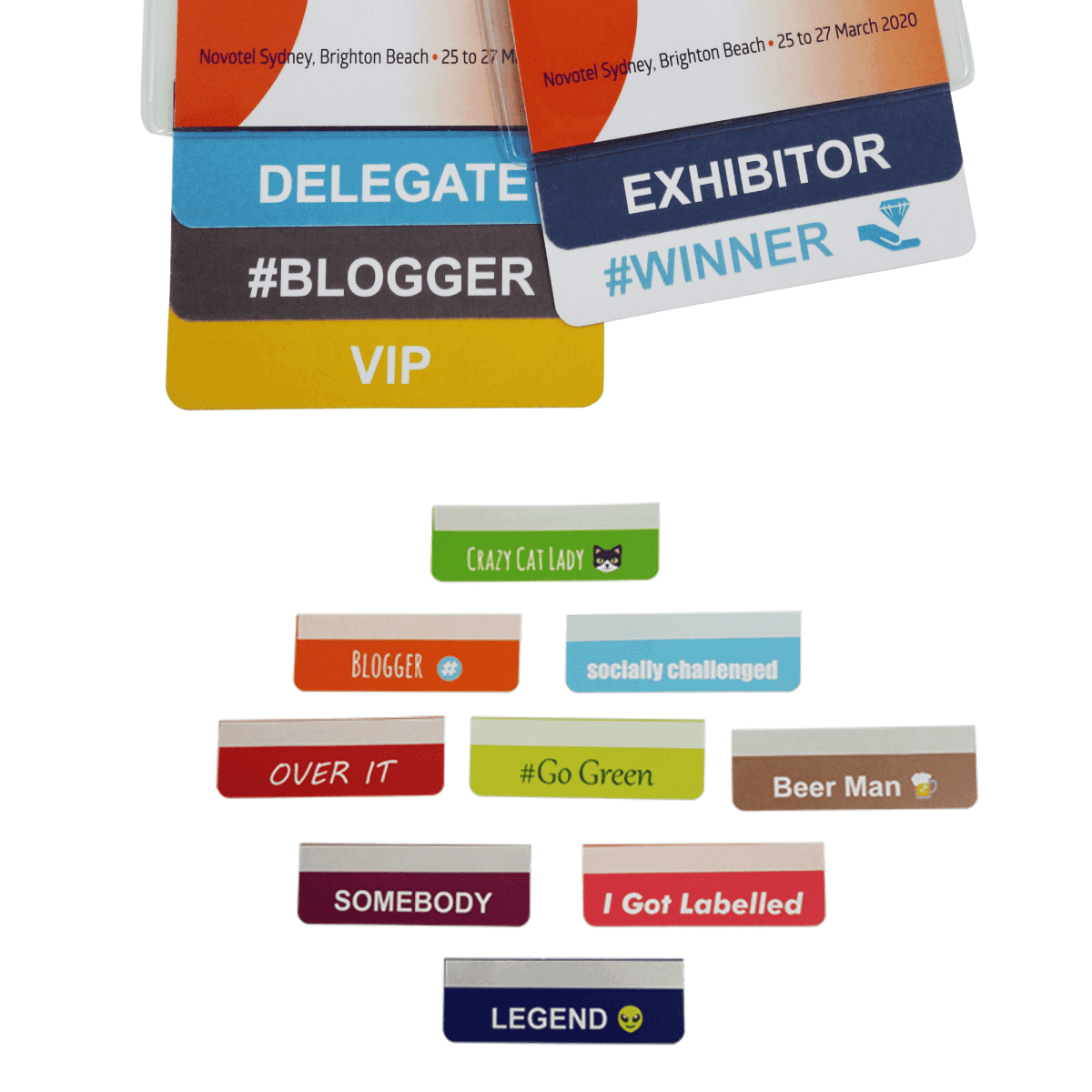 Custom Made Conference Name Tag Stick-Stack-Paper Ribbons