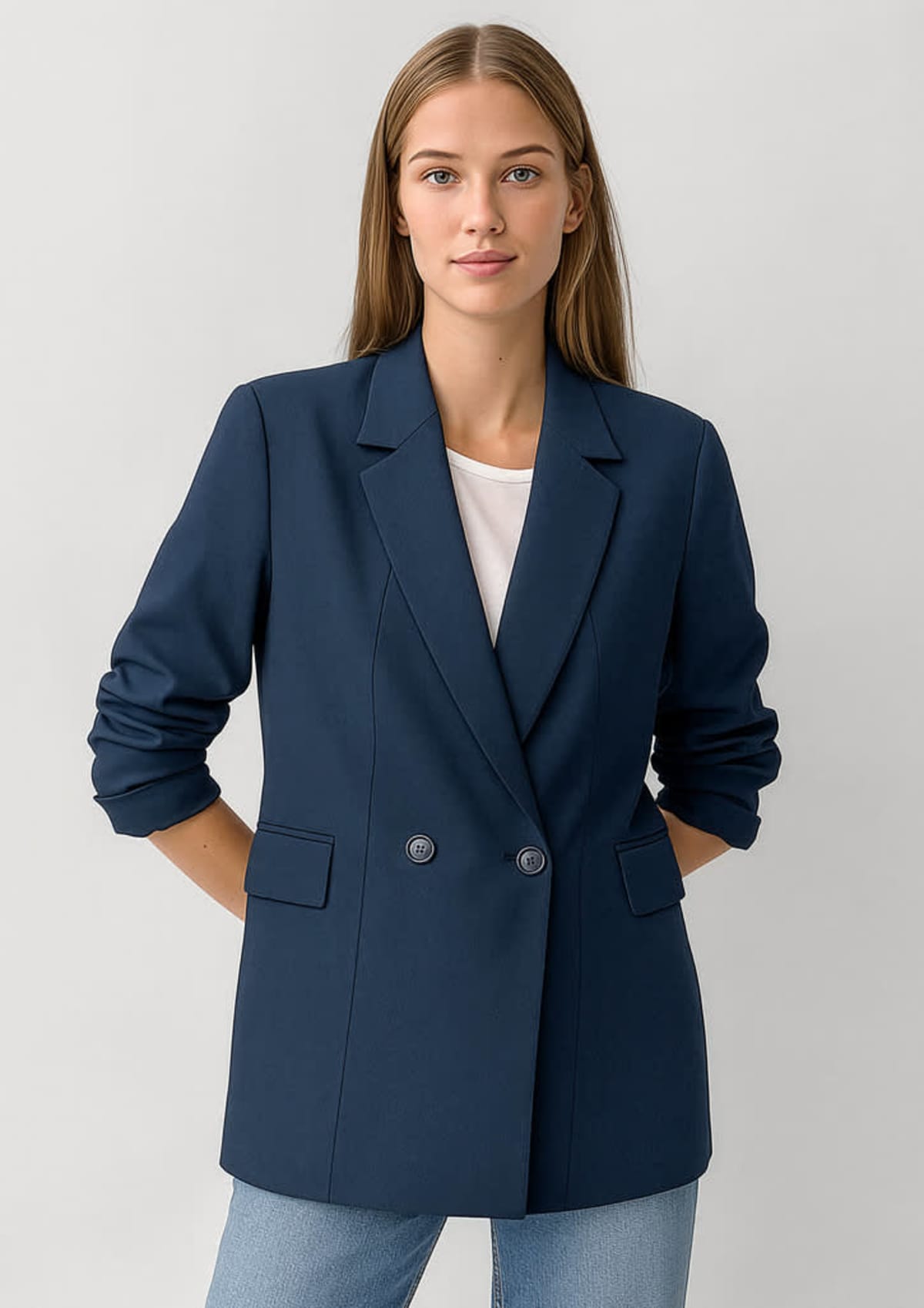 Womens Renew Double Breasted Longline Jacket