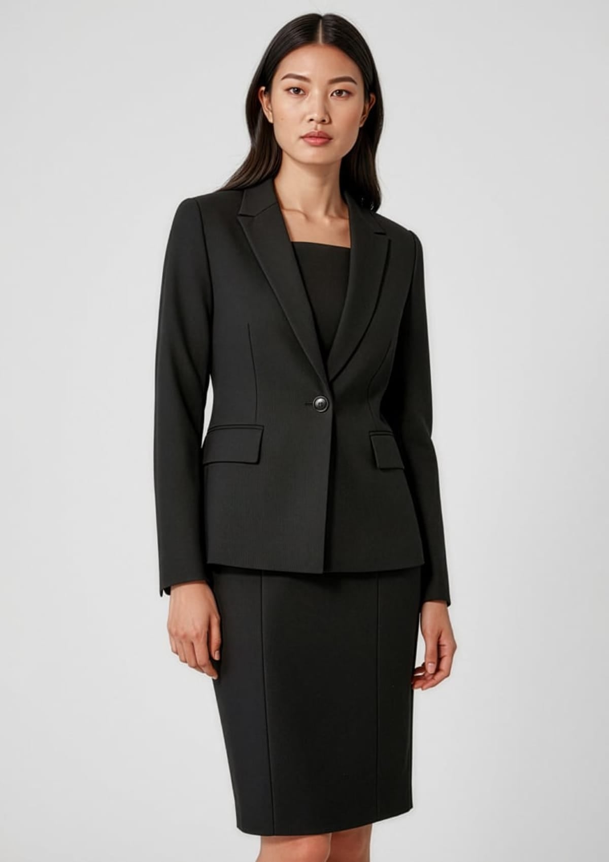 Womens Renew Single Button Mid Length Jacket