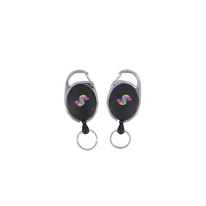Deluxe Oval Retractable Reel Keyring - Digital Print Double Sided