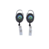 Deluxe Oval Retractable Reel Vinyl Strap - Digital Print Double Sided