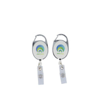 Deluxe Oval Retractable Reel Vinyl Strap - Digital Print Double Sided