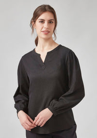 Womens Ruche Long Sleeve Blouse