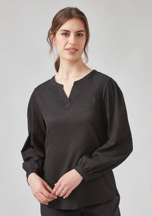 Womens Ruche Long Sleeve Blouse