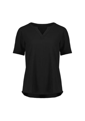 Womens Ruche Short Sleeve Blouse