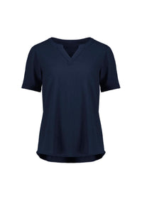 Womens Ruche Short Sleeve Blouse