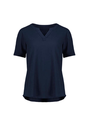 Womens Ruche Short Sleeve Blouse
