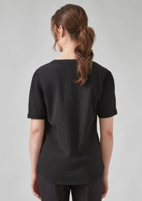 Womens Ruche Short Sleeve Blouse