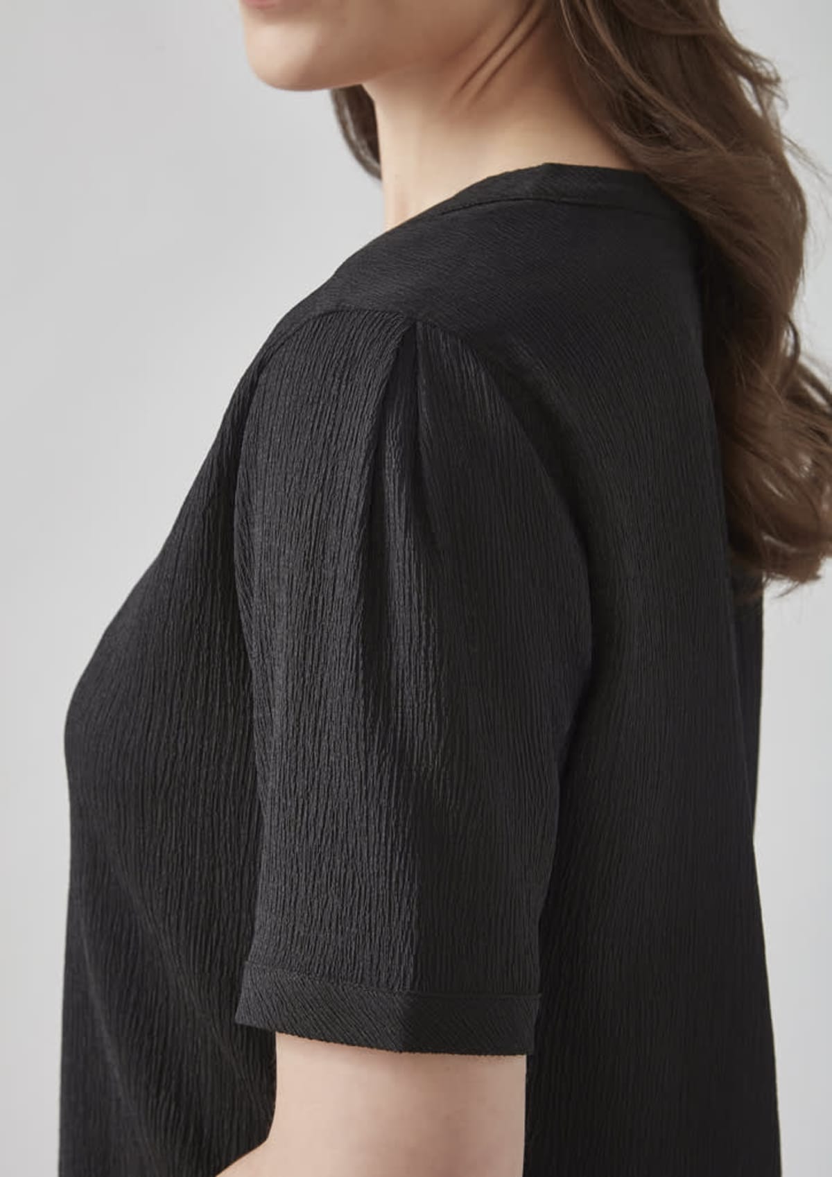 Womens Ruche Short Sleeve Blouse