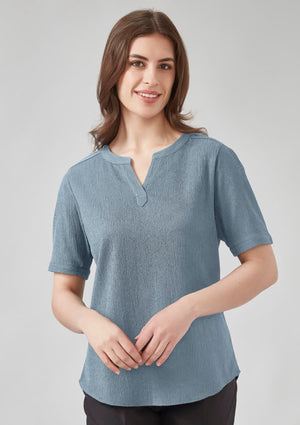 Womens Ruche Short Sleeve Blouse