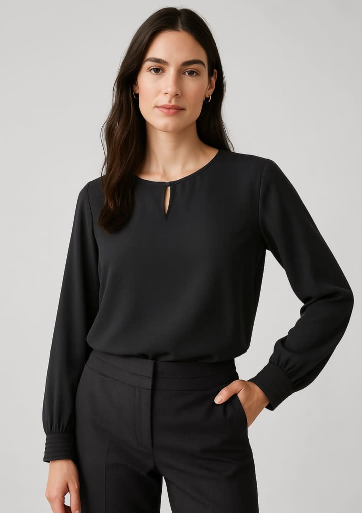 Womens Evelyn Long Sleeve Blouse
